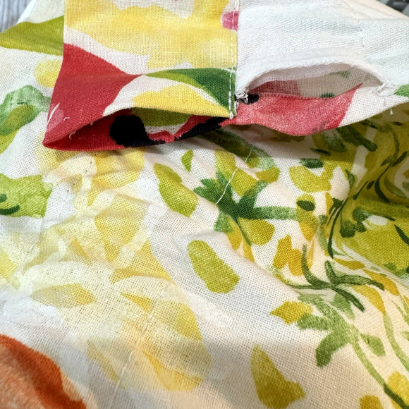 Vintage Bloomcraft Custom Made Watercolor Floral Curtains Double Wide 78"x56"(2) - Picture 4 of 7